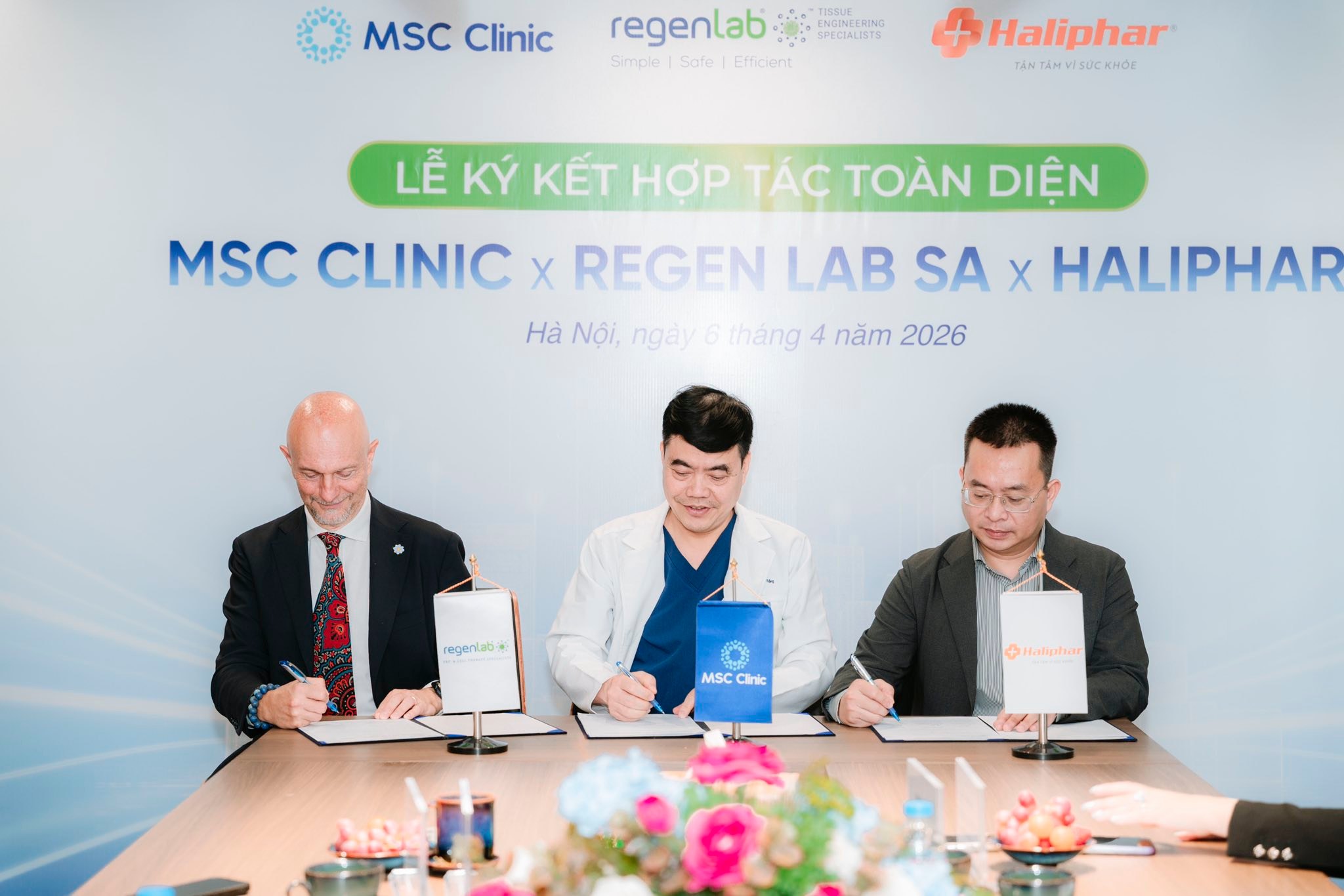 Lễ ký kết hợp tác MSC Clinic, Regen Lab SA, Haliphar-2