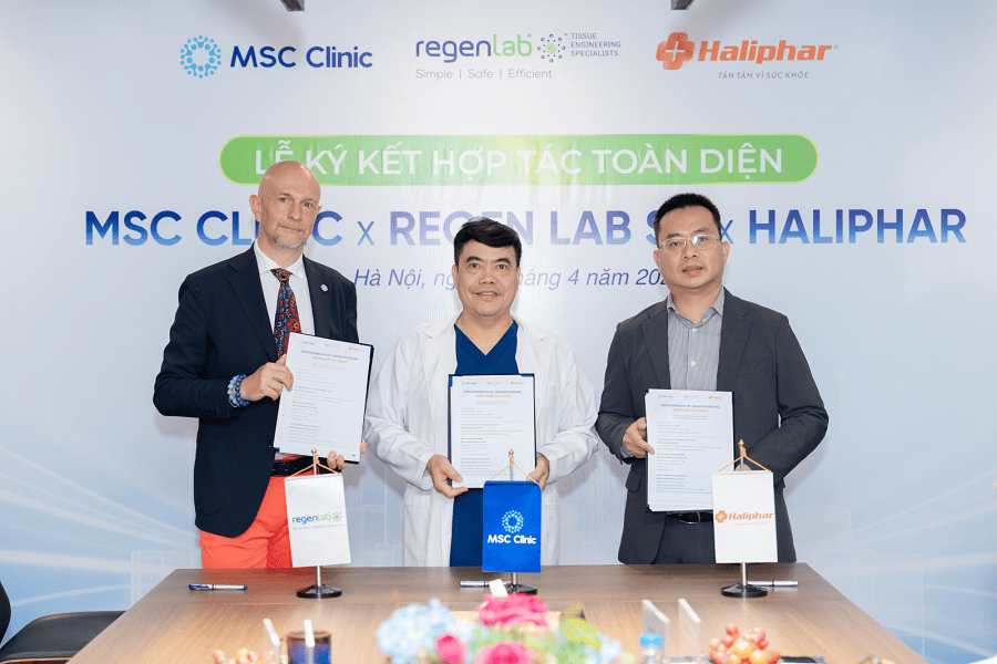 Lễ ký kết hợp tác MSC Clinic, Regen Lab SA, Haliphar