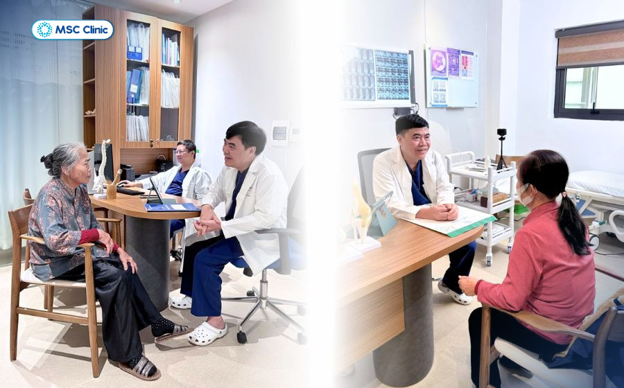 Bác sĩ Trần Trọng Thắng, Giám đốc chuyên môn tại MSC Clinic, đang tận tình tư vấn khách hàng
