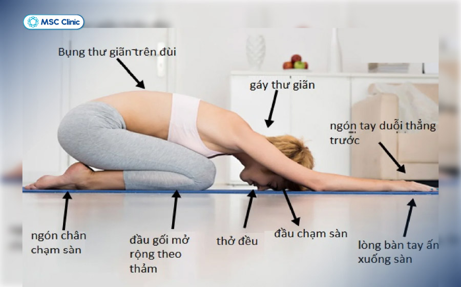 Cách thực hiện tư thế em bé giúp thư giãn hiệu quả
