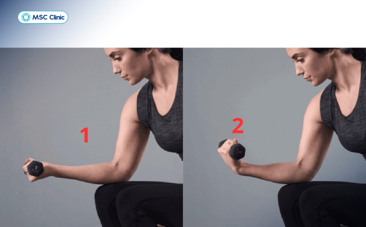 Tập với tạ nhỏ giúp tăng linh hoạt và giảm áp lực bên trong cổ tay