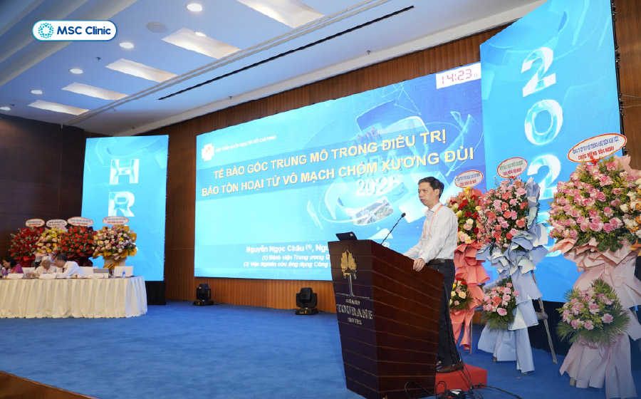 PGS.TS.BSCKII. Nguyễn Ngọc Châu thường xuyên tham gia báo cáo tại các hội nghị khoa học