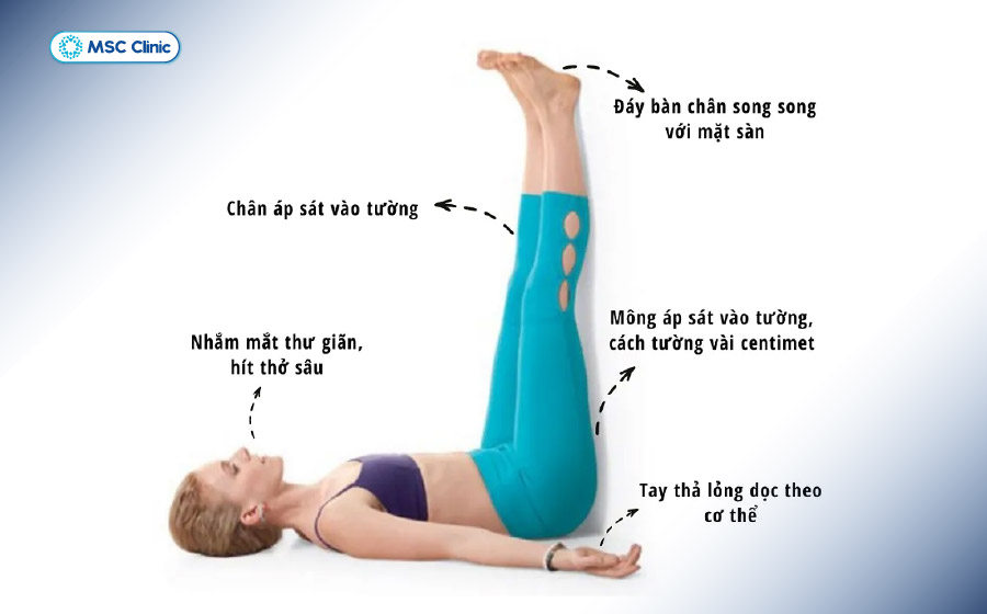 Gác chân lên tường là phương pháp đơn giản giúp giảm nhức mỏi tay chân vào ban đêm Gác chân lên tường là phương pháp đơn giản giúp giảm nhức mỏi tay chân vào ban đêm
