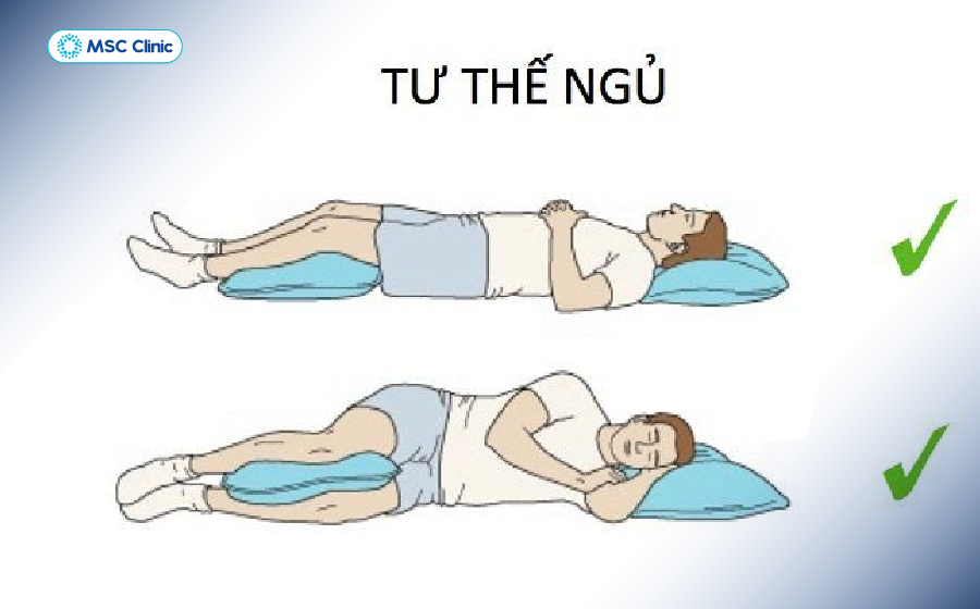 Nằm ngủ đúng tư thế, không gây áp lực lên cổ tay