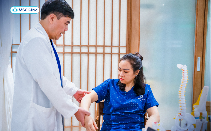 Nên chọn bệnh viện uy tín để khám và điều trị hiệu quả tình trạng đau cơ bắp tay do bệnh lý