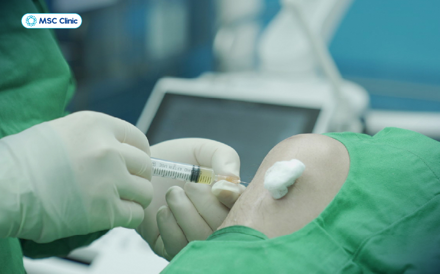 Tiêm PRP là phương pháp an toàn giúp giảm viêm và kích thích tái tạo mô tổn thương