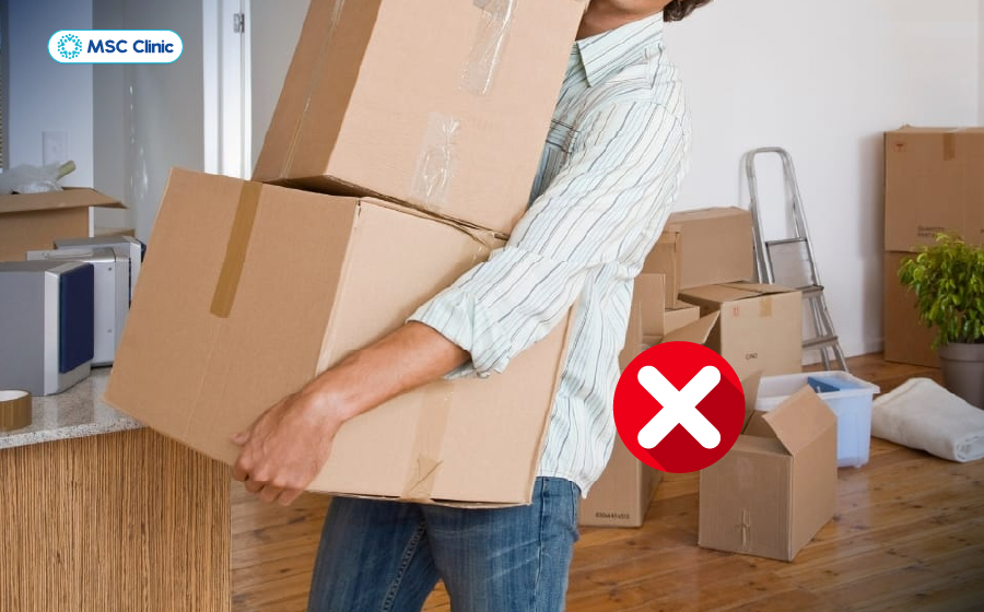 Tránh nâng vật nặng để cơ có thời gian hồi phục Tránh nâng vật nặng để cơ có thời gian hồi phục