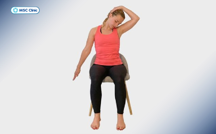 Bài tập vật lý trị liệu cổ vai gáy kéo giãn cơ thang 