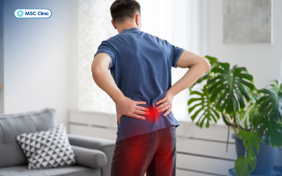 Hội chứng rễ thần kinh thắt lưng có thể gây đau lan xuống mông, đùi và cẳng chân