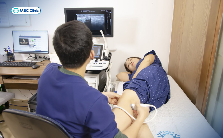 Siêu âm cơ xương khớp giúp bác sĩ đánh giá tình trạng viêm dây chằng