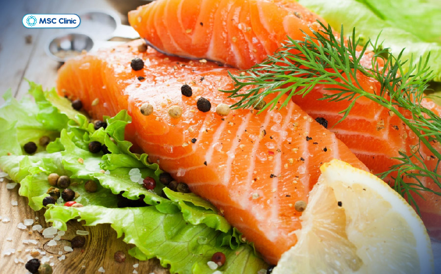 Thực phẩm bổ sung chất nhờn cho khớp phổ biến nhất là cá hồi và các loại hạt giàu omega-3 Thực phẩm bổ sung chất nhờn cho khớp phổ biến nhất là cá hồi và các loại hạt giàu omega-3