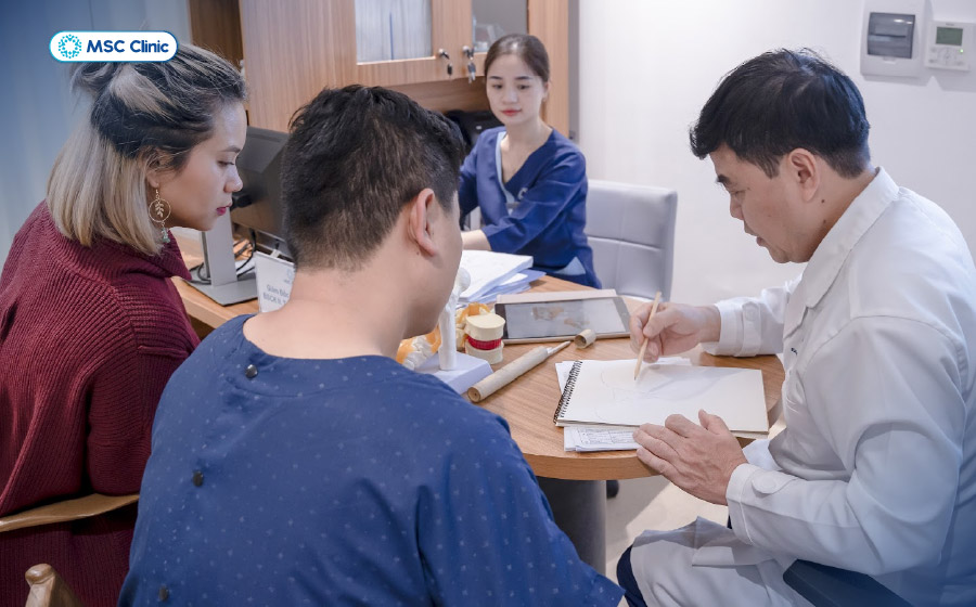 Bệnh nhân được tư vấn kỹ lưỡng về tình trạng và lên phác đồ điều trị cá nhân hóa