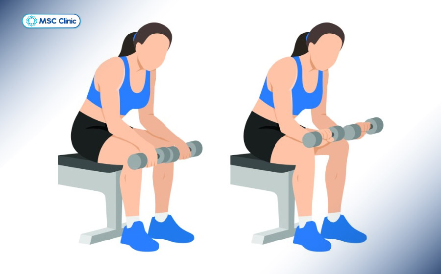 Các bài tập gấp duỗi khuỷu tay giúp duy trì và cải thiện biên độ vận động của khớp 