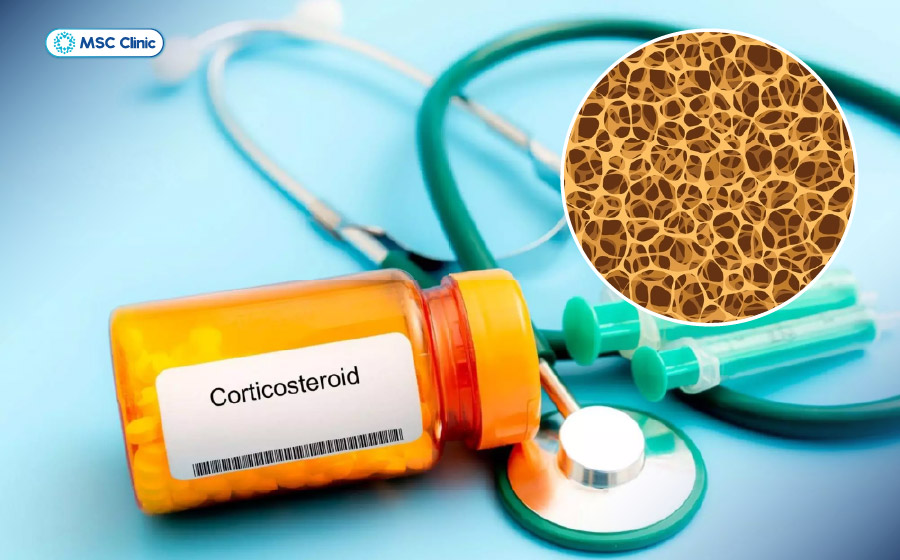 Sử dụng corticoid trong thời gian dài là một trong những nguyên nhân dẫn đến loãng xương Sử dụng corticoid trong thời gian dài là một trong những nguyên nhân dẫn đến loãng xương