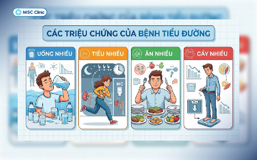 Các triệu chứng điển hình của tăng đường huyết Các triệu chứng điển hình của tăng đường huyết