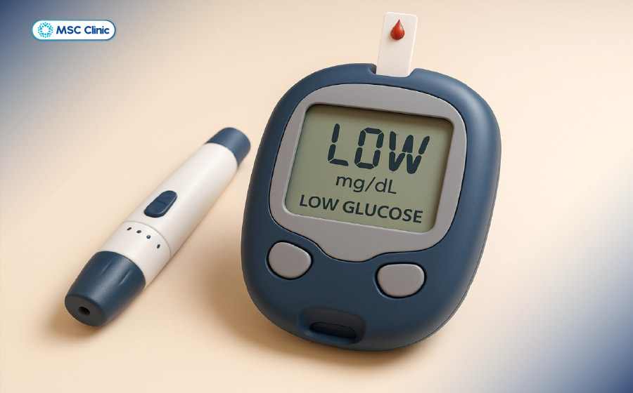 Đường huyết dưới 70 mg/dL được xem là mức cần xử trí hạ đường huyết