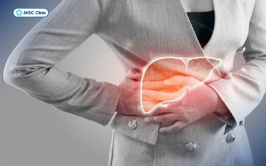 Xơ hóa gan nhẹ có thể thấy dấu hiệu khó chịu ở vùng hạ sườn phải